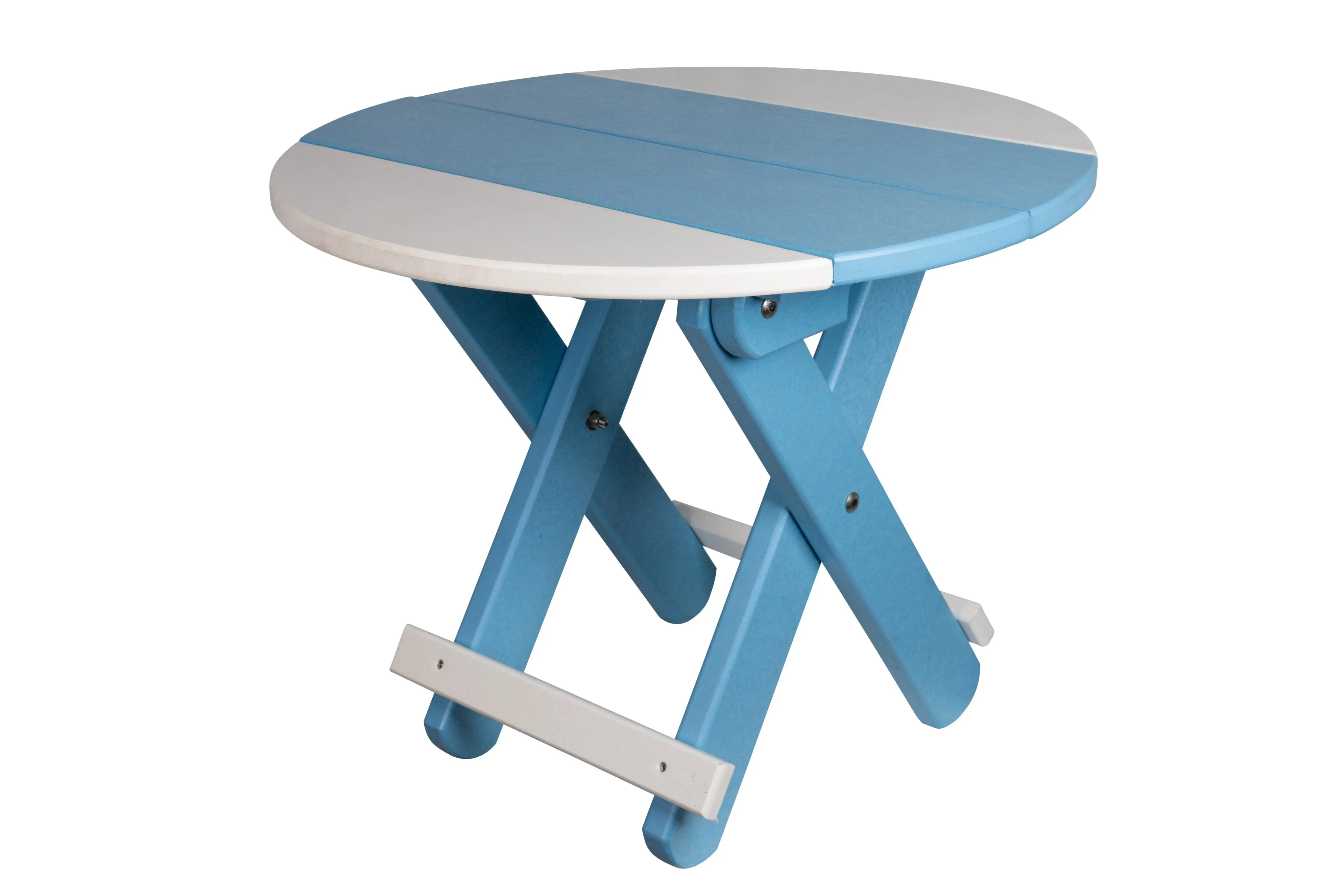 Poly Round Folding End Tables